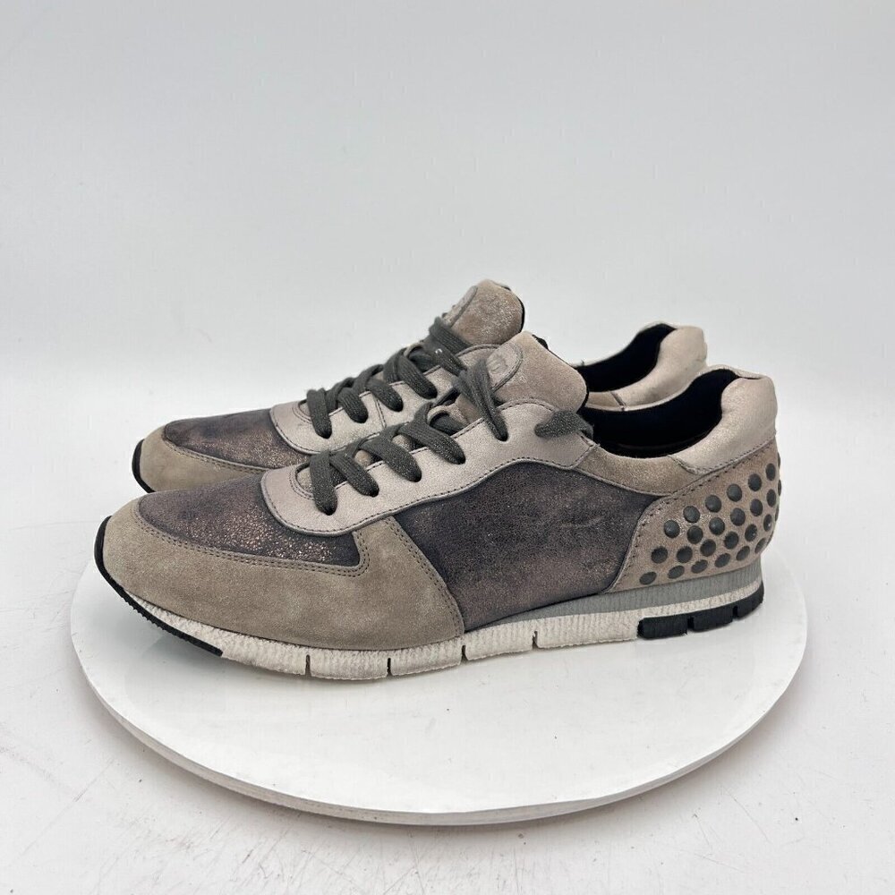 Paul Green Calico Titan Combo Men Size UK 8 US 9 Gray Metallic Studded Shoes